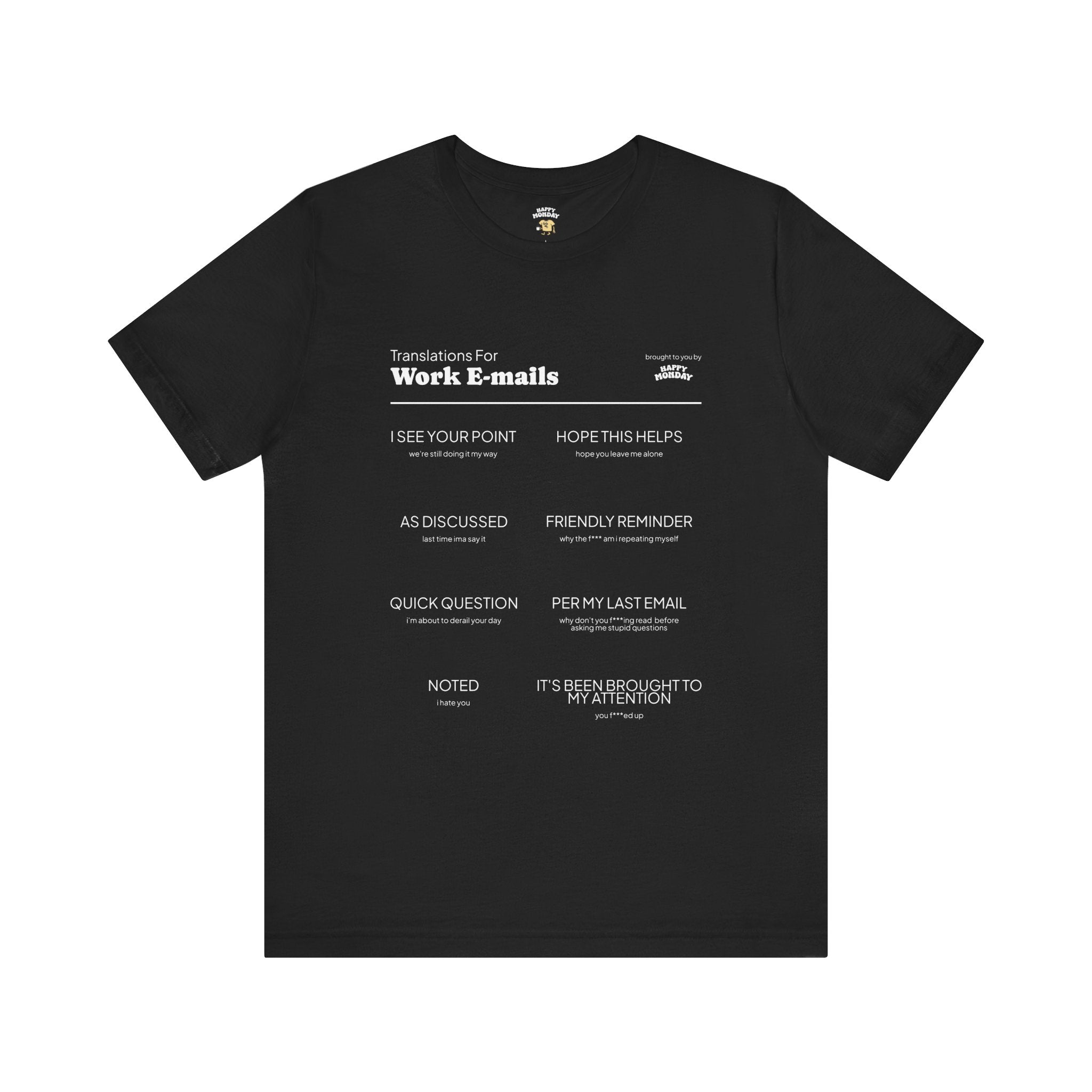 Work Email Translations Tee
